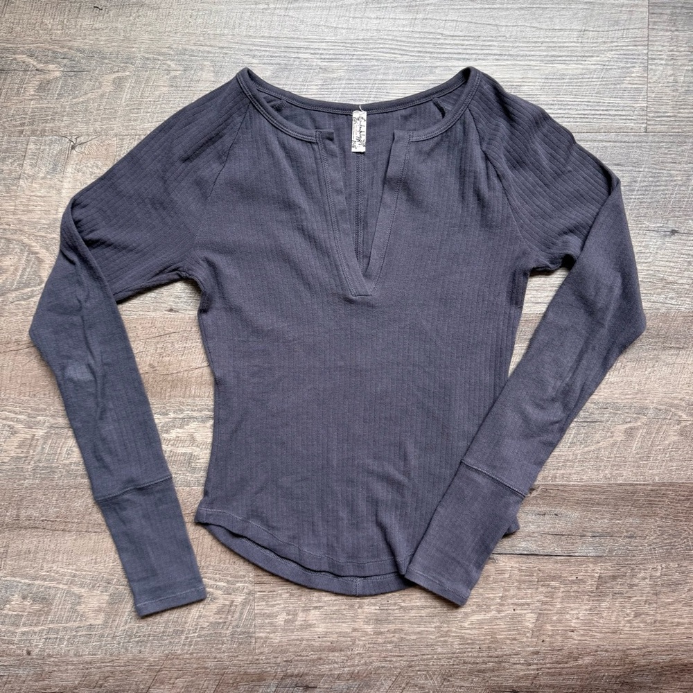 Free People Fitted Long Sleeve Tee